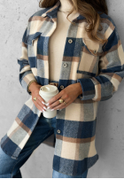 Hemd w kratę Tea With Cinnamon Beige-Dunkelblau