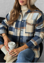 Hemd w kratę Tea With Cinnamon Beige-Dunkelblau