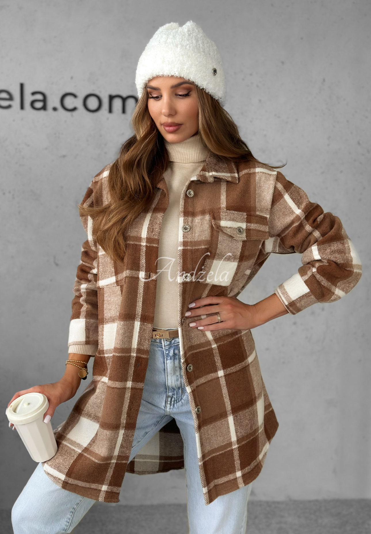 Kariertes Hemd Tea With Cinnamon Camel