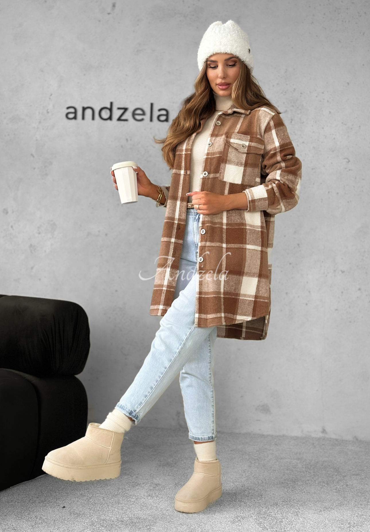 Kariertes Hemd Tea With Cinnamon Camel