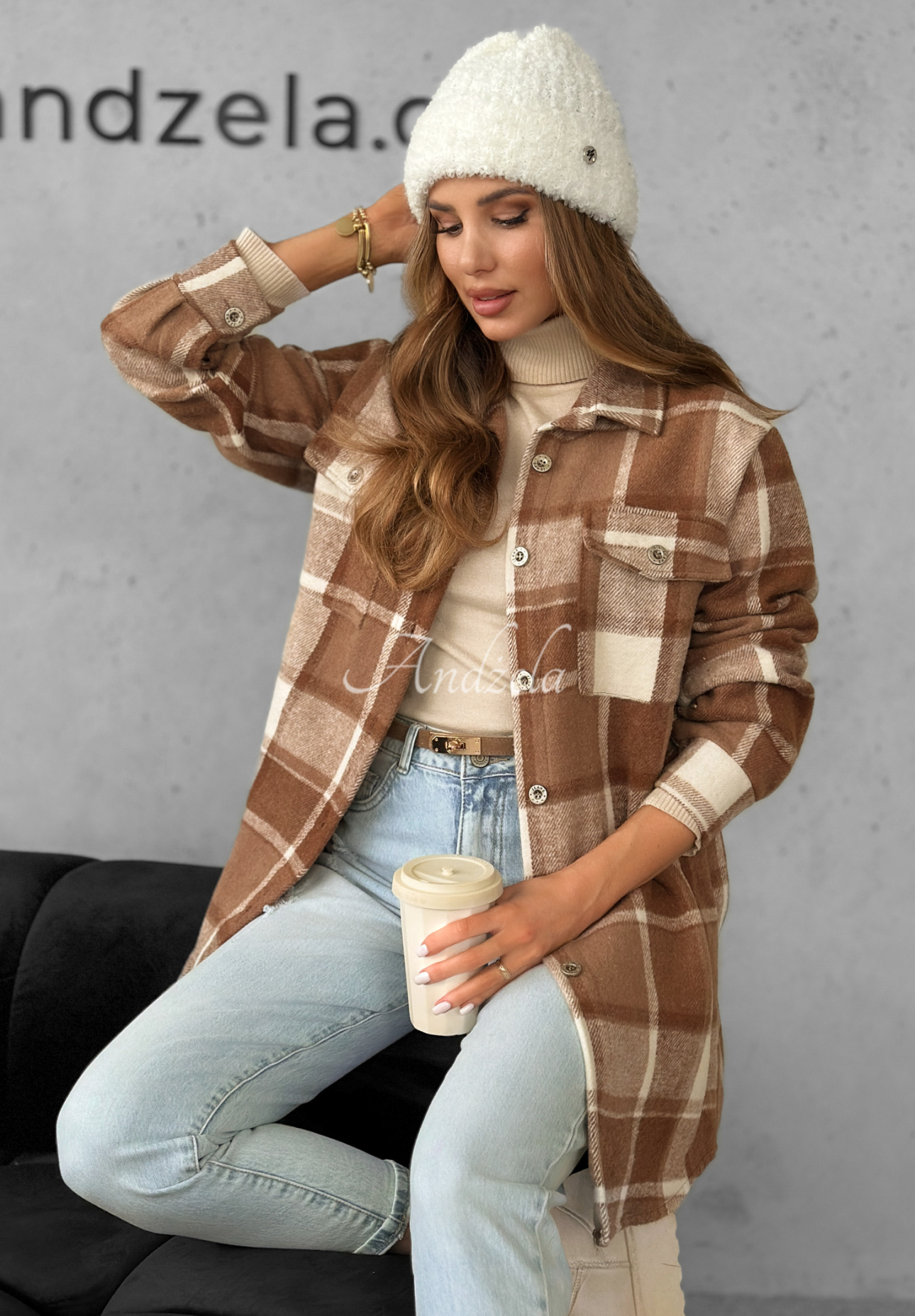 Kariertes Hemd Tea With Cinnamon Camel