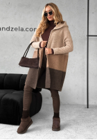 Długi Cardigan Show Me More Beige