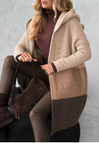 Długi Cardigan Show Me More Beige
