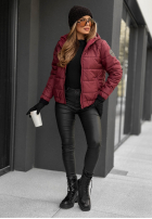 Pikowana Jacke z kapturem Just to Know Burgunderrot