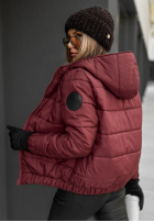 Pikowana Jacke z kapturem Just to Know Burgunderrot