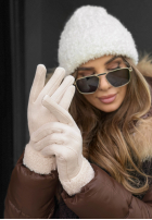 Handschuhe z kożuszkiem Frozen Hours Ecru