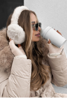 Ohrenwärmer z futerkiem Frosty Kiss Beige