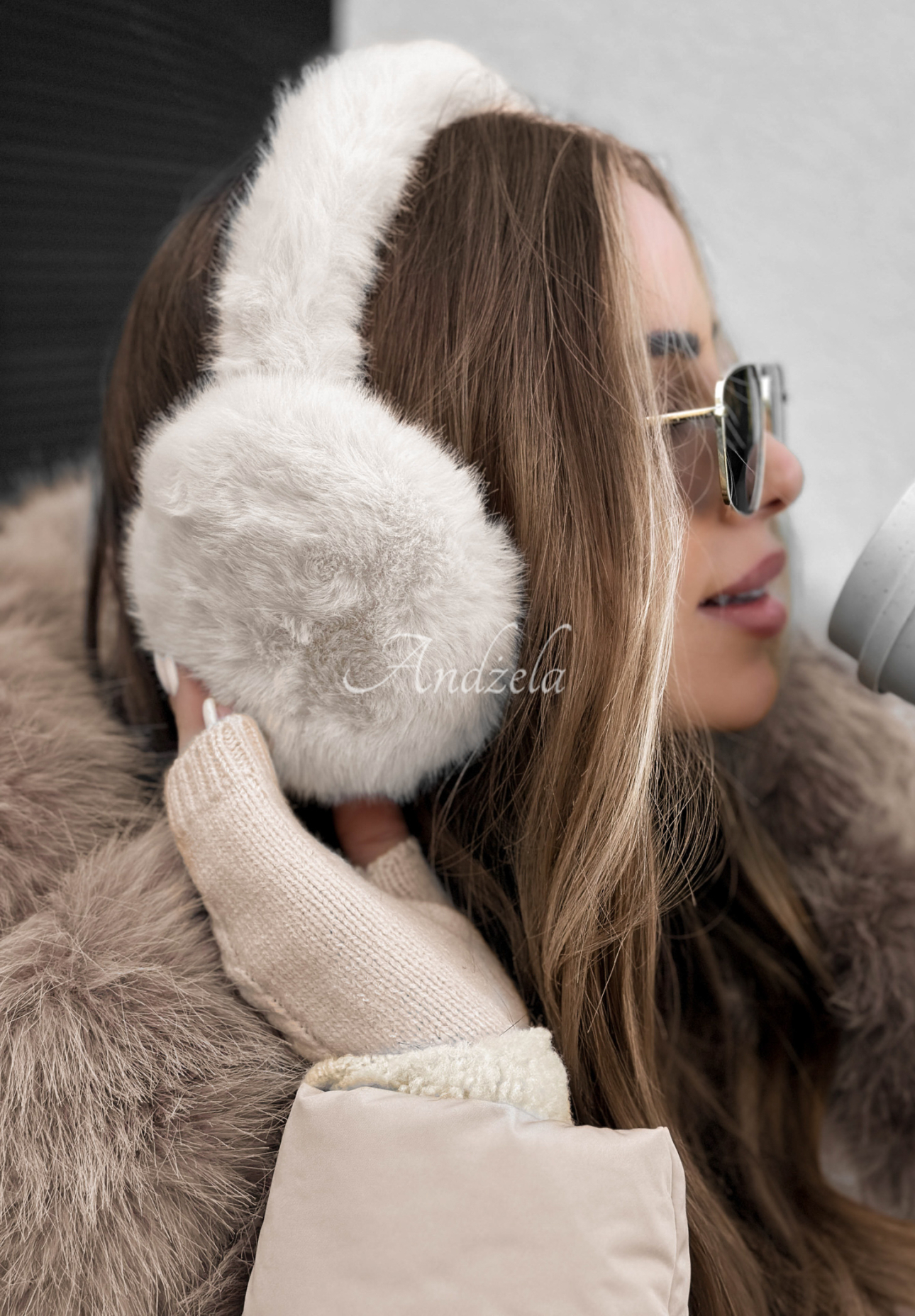 Pelz-Ohrenschützer Frosty Kiss Beige