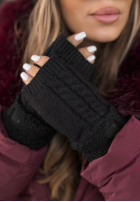 Handschuhe z kożuszkiem Enjoying Winter Schwarz