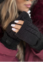 Handschuhe z kożuszkiem Enjoying Winter Schwarz