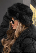 Mütze bucket hat z futerkiem Winter Cuddles Schwarz