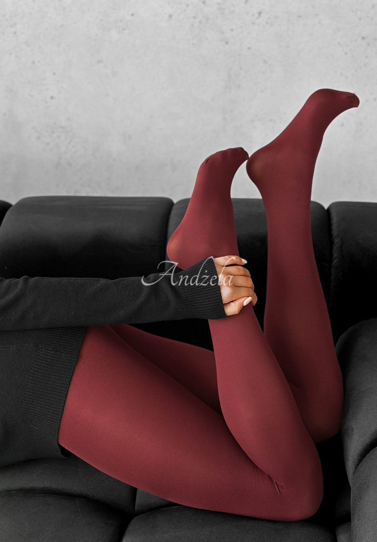 Strumpfhose Edelia Burgund 60 den