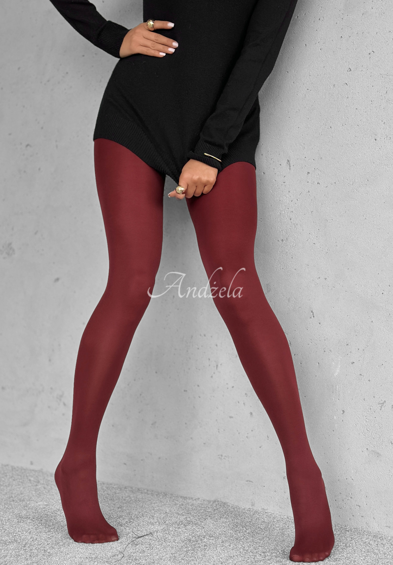 Strumpfhose Andrana Burgund 100 den