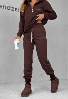 Sweat Set Sweatshirt i Hose Pause Time Schokoladenbraun