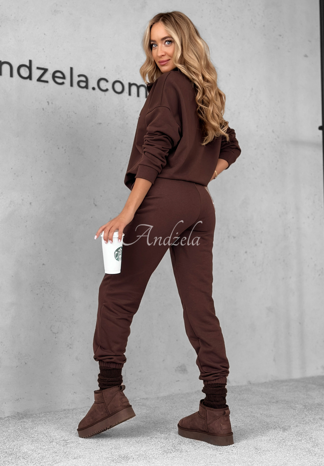 Trainingsanzug-Set: Sweatshirt und Hose Pause Time Schokoladenbraun