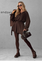 Jumpsuit z falbanką Someone's Dream Schokoladenbraun