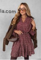 Kwiecista Kleid mini Florists Dream Burgunderrot