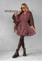 Kwiecista Kleid mini Florists Dream Burgunderrot