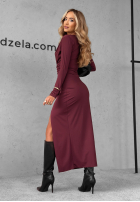 Dopasowana Kleid z marszczeniami Every Dance Move Burgunderrot
