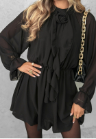 Kleid mini z falbankami Not Just Dream Schwarz