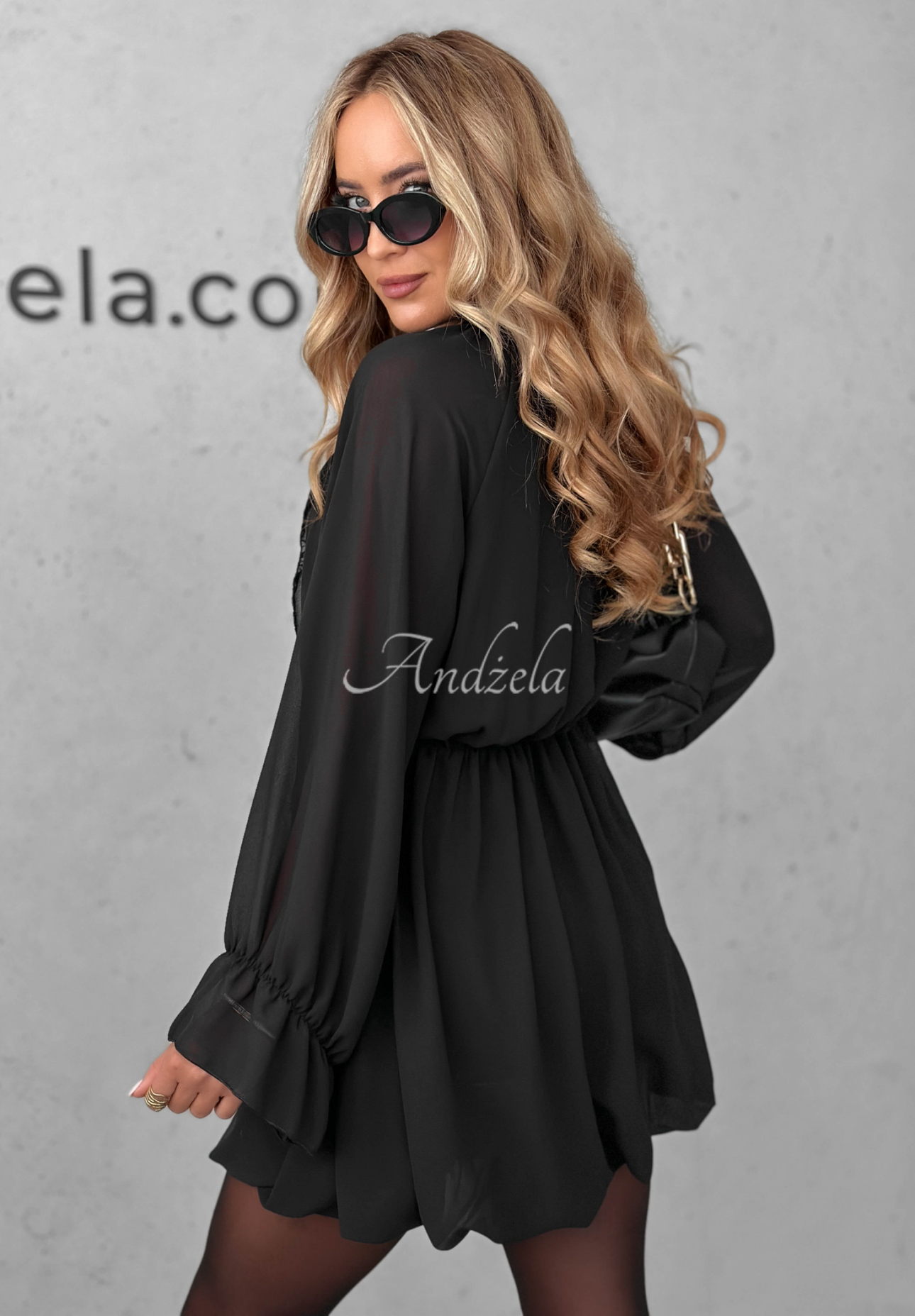 Minikleid mit Rüschen Not Just Dream Schwarz