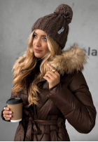 Pikowana Jacke z futerkiem Frostbite Schokoladenbraun II