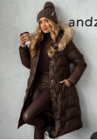 Pikowana Jacke z futerkiem Frostbite Schokoladenbraun II