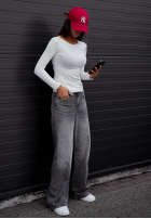 Wiskozowa Bluse longsleeve Basanti Ecru