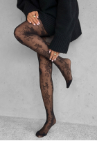 Koronkowe Strumpfhose Delicate Lace Schwarz