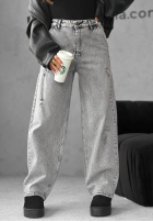 Hose Jeans mom fit Words And Ideas Grau