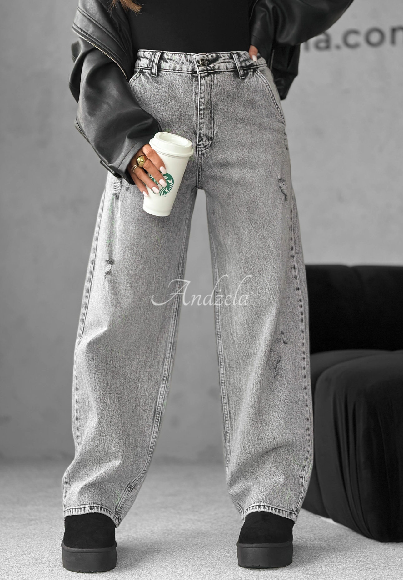 Balloon Jeans Words And Ideas Grau