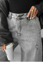 Hose Jeans mom fit Words And Ideas Grau