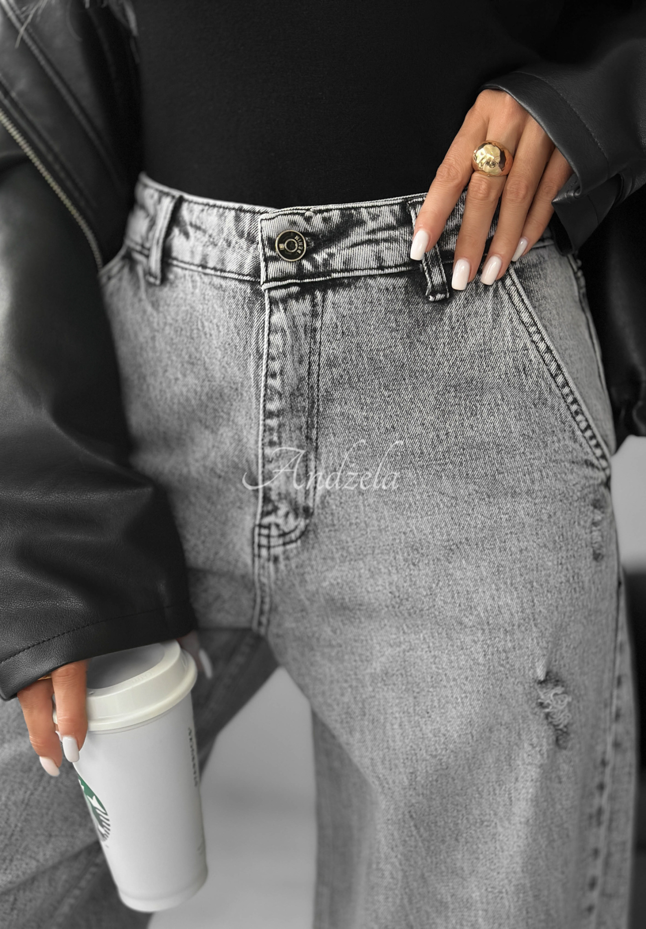 Balloon Jeans Words And Ideas Grau