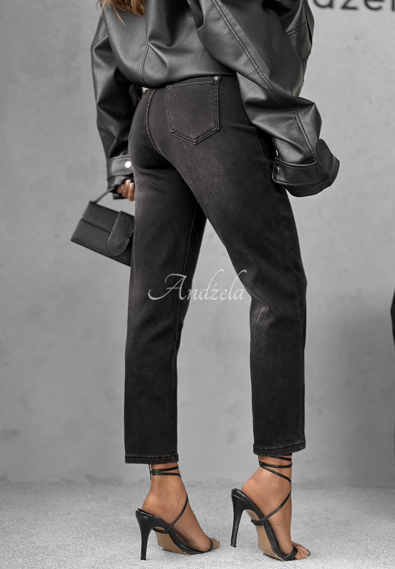 Mom-Fit Jeans Set Your Goal Dunkelgrau