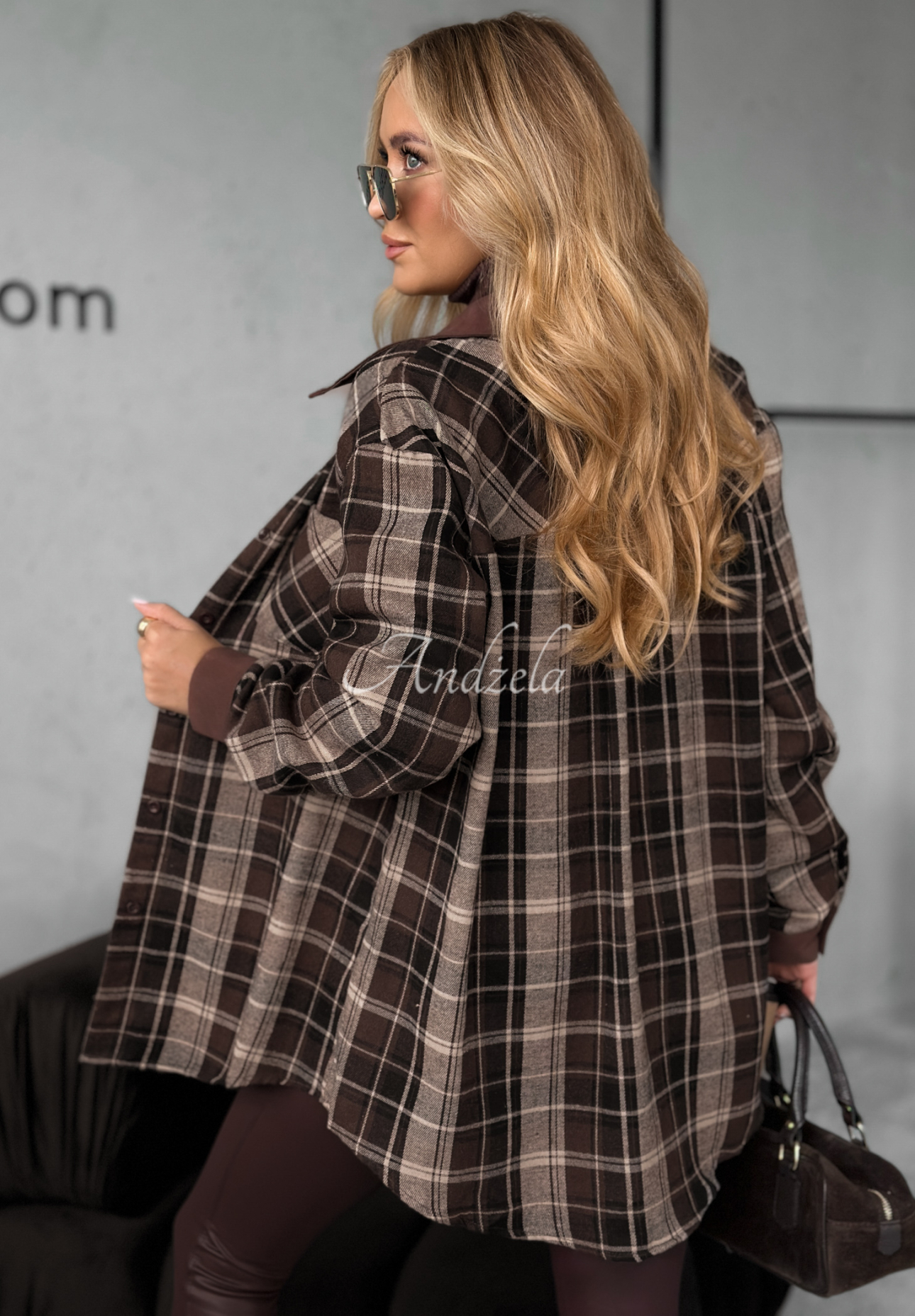 Kariertes Baumwollhemd Enjoying That Schokoladenbraun