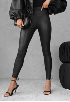 Skórzane Leggings No One Knew Schwarz