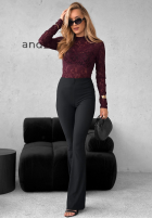 Koronkowa Bluse longsleeve Imagine Me Burgunderrot