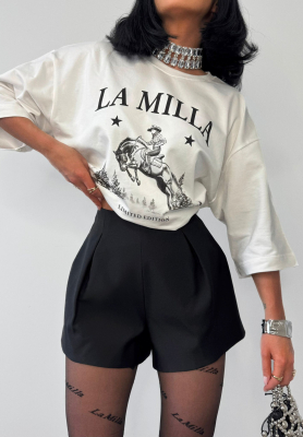 Viscose short shorts La Milla Off Today black