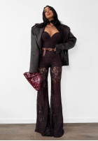 Koronkowe spodnie La Milla Take That Step czekoladowe