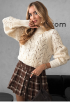 Ażurowy Pullover Del Haven Beige