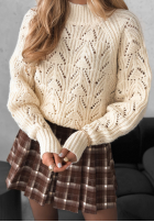 Ażurowy Pullover Del Haven Beige