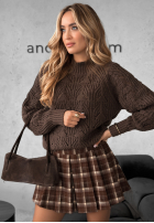 Ażurowy Pullover Del Haven Schokoladenbraun