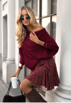 Pullover oversize Found Each Other Burgunderrot II