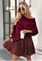 Pullover oversize Found Each Other Burgunderrot II