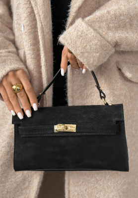 Wildlederhandtasche Weekend Only Schwarz