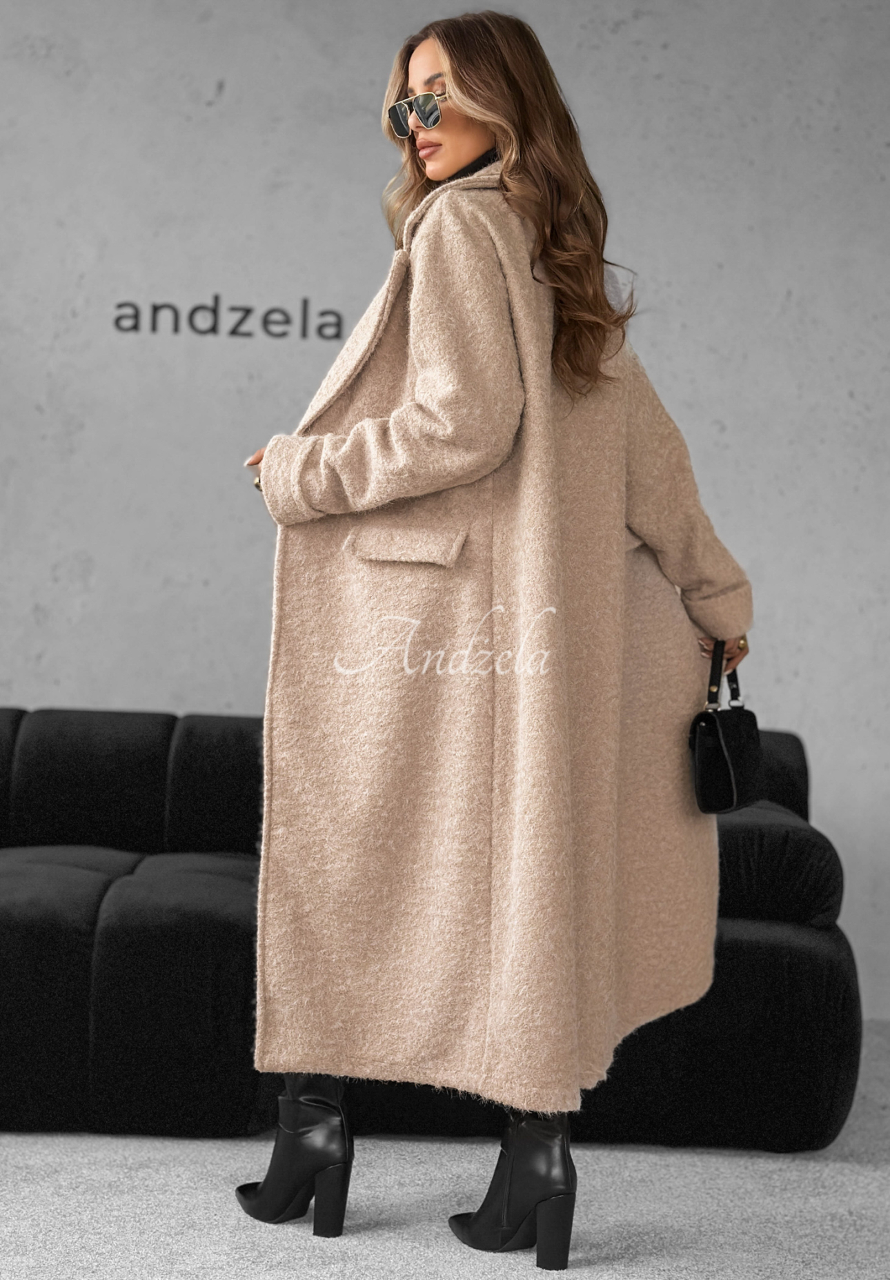 Langer Schaffellmantel City Of Bergen Beige