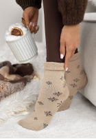 Lange skarpetki z nadrukiem Sugar Snow Beige