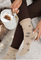 Lange skarpetki z nadrukiem Sugar Snow Beige