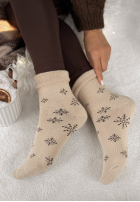 Lange skarpetki z nadrukiem Sugar Snow Beige