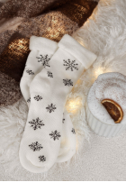 Lange skarpetki z nadrukiem Sugar Snow Weiß